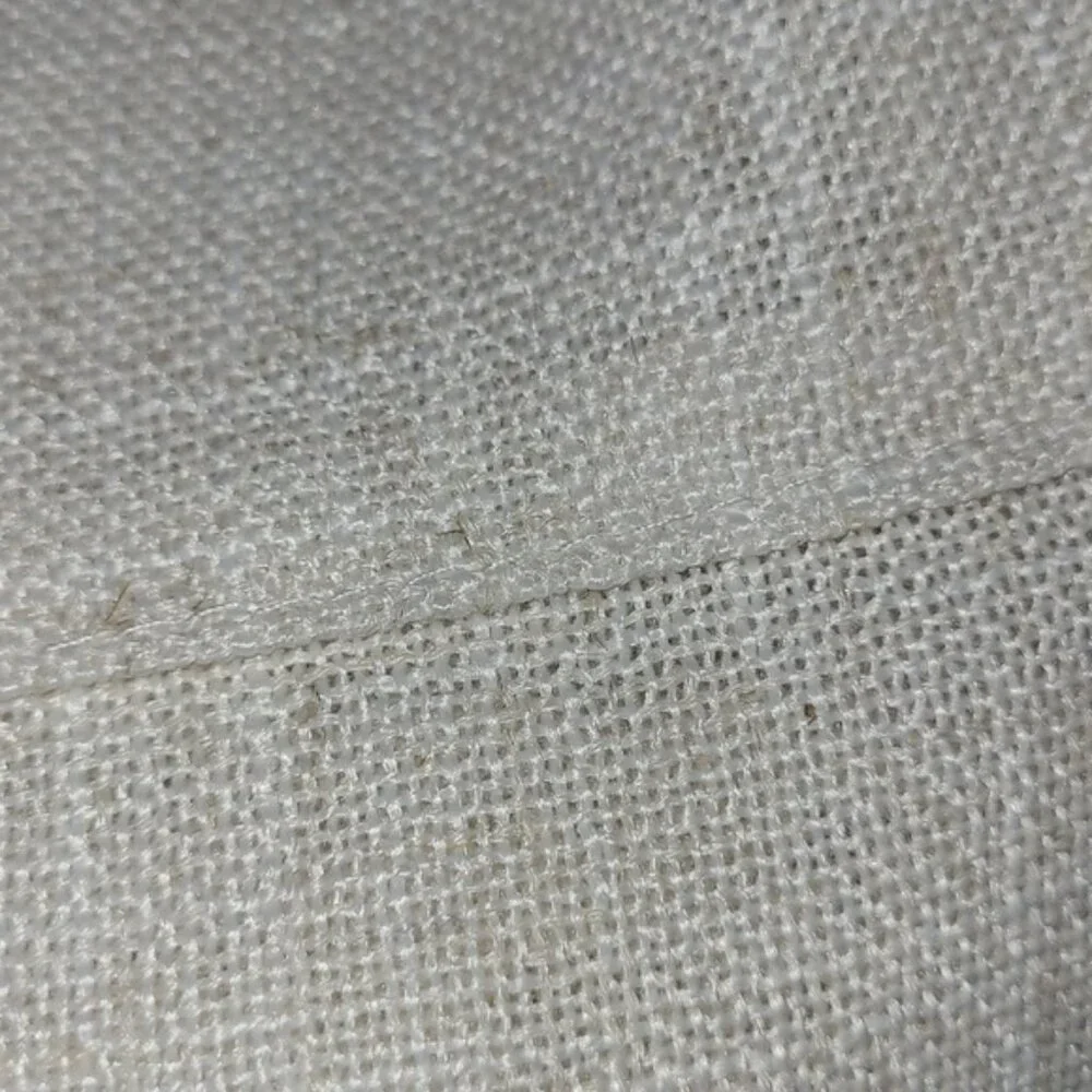 New with tags! Pair of sandy beige linen window curtain tiers 36 x 52